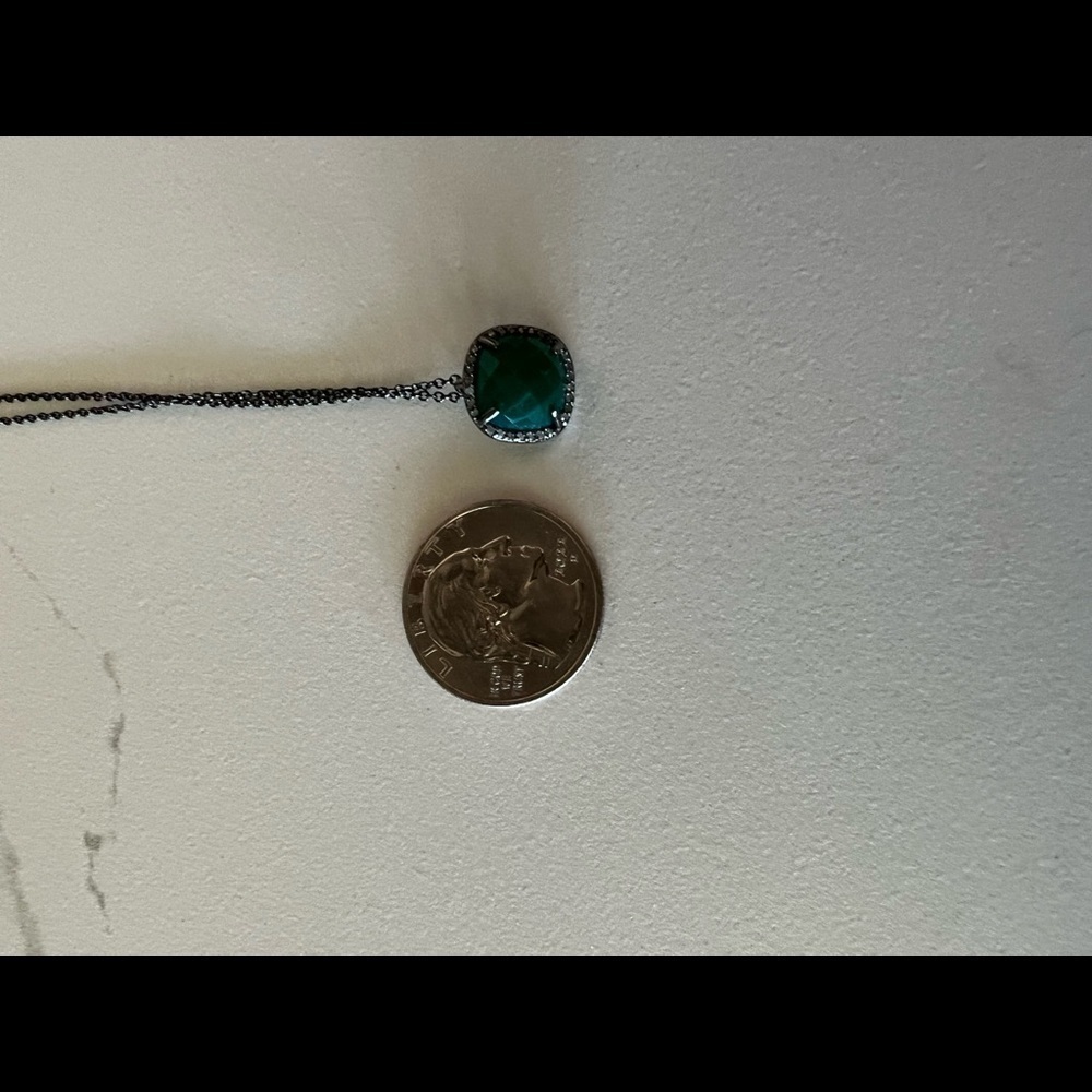 ADORNIA FINE Lara Cushion Halo Diamond Necklace - Picture 6 of 6